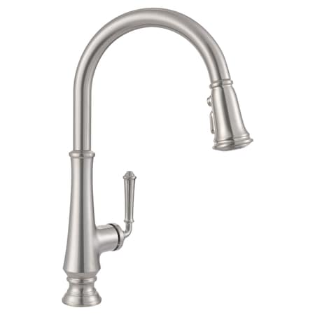 American Standard Delancey 1-Handle High-Arc Pull-Down Kitchen Faucet, Stainless Steel 4279300.075